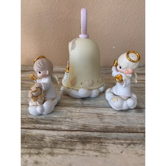 Precious Moments Heavenly Daze Angel Bell 3-Piece Set "Good Note" 879614 No Box - Picture 2 of 16